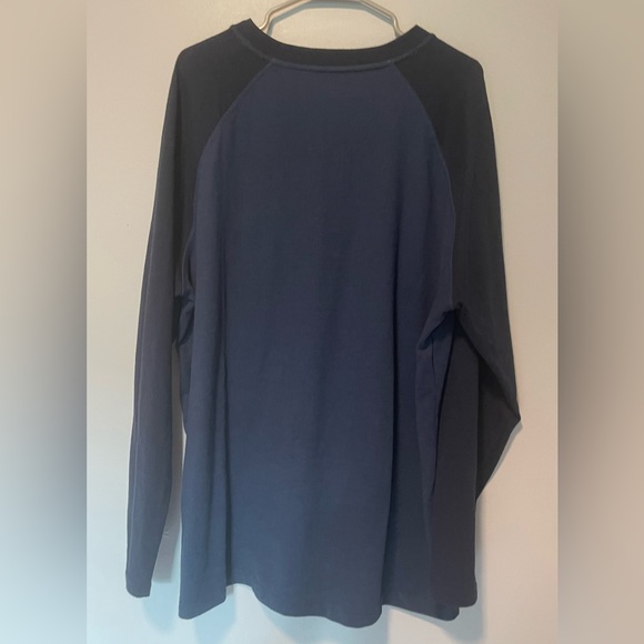 Men’s Eddie Bauer Two Tone Blue Long Sleeve Tee Sz XXL - Picture 2 of 3